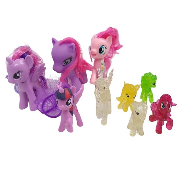 Hasbro My Little Pony Mini Figures Toys Unicorns Wings Lot Of 9 - Picture 5 of 11